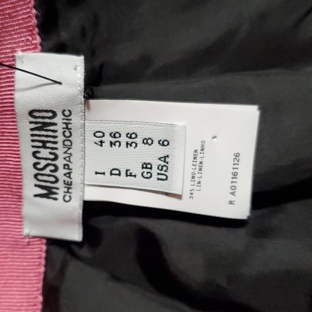 Moschino Cheap And Chic Black Striped Above Knee Bubble skirt size 6 - Picture 5 of 8